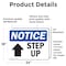 Signmission Step Up (Up Arrow) Sign With Symbol, 24 in W x Rectangle, Vinyl Decal OS-2PACK-NS-D-1824-L-18459 - alternate 6